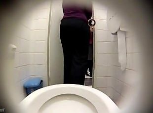 Real voyeur public toilet