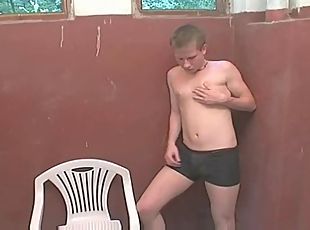 Spying dude joins gays fuck giving his ass and mouth for bang